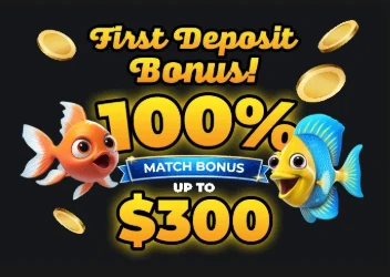 First deposit match tile as it appears inside the ReefSpins cashier