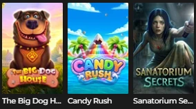 New games row rendered for a narrow phone screen